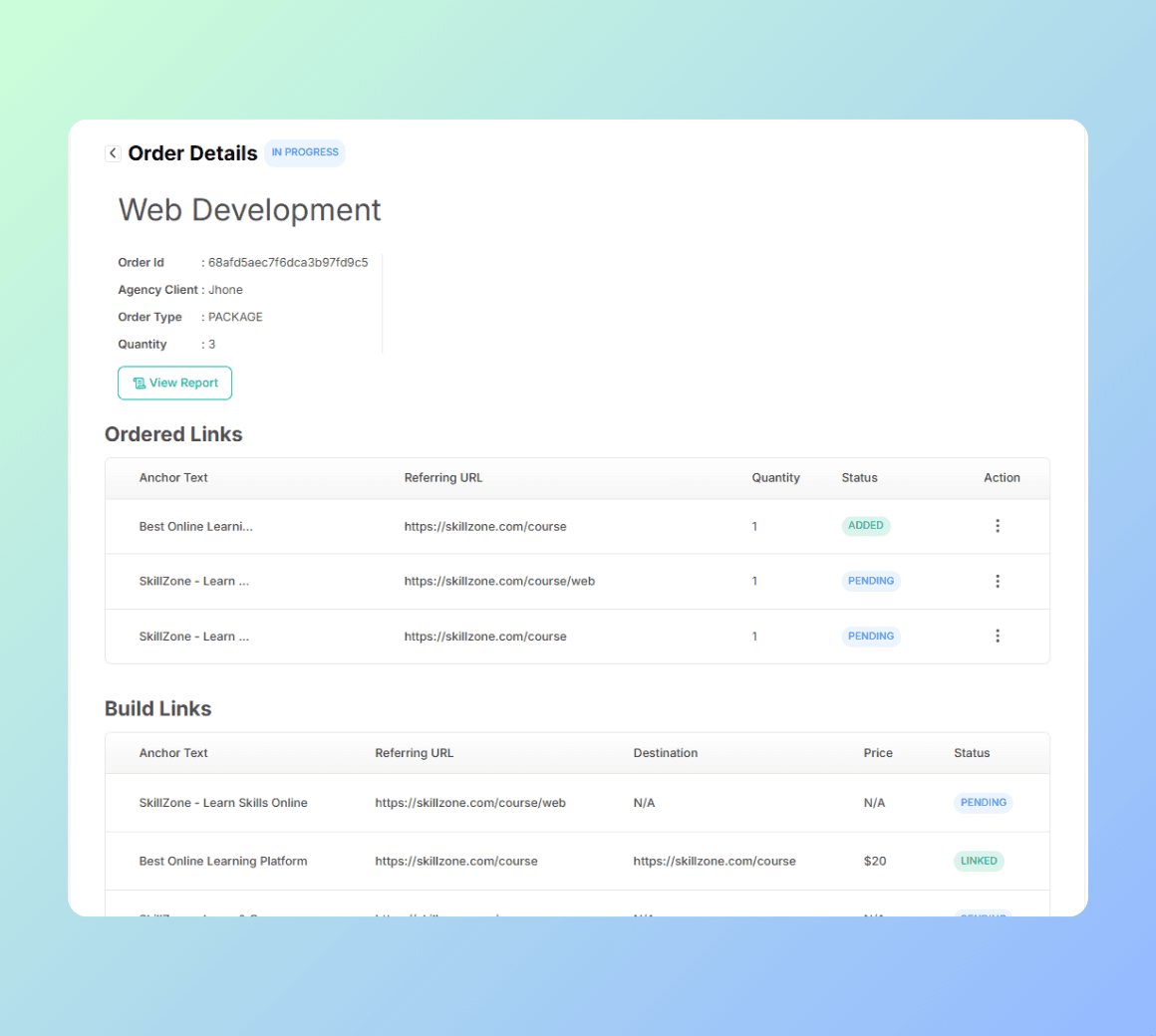 Keep clients updated on every order — without being asked.