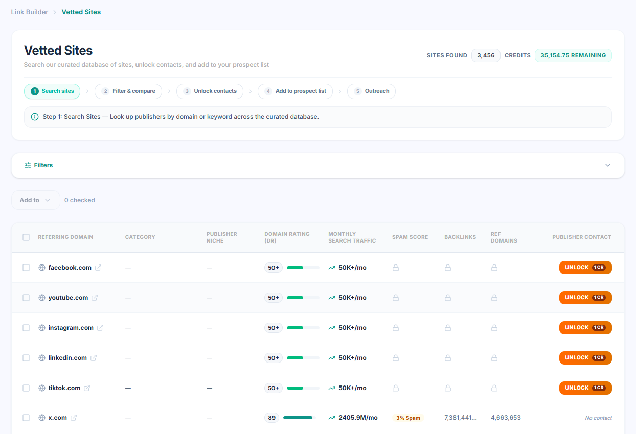 Prospect Discovery Interface